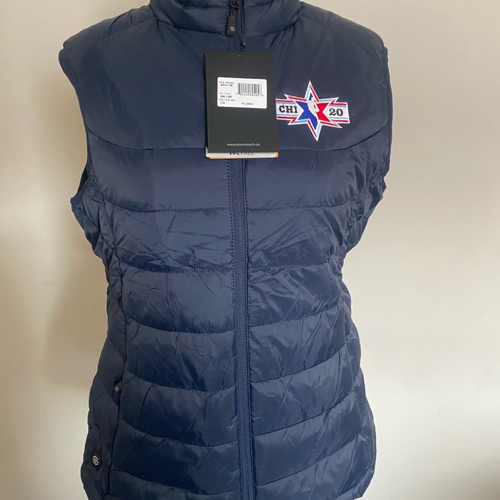 NWT Stormtech Women's Navy Puffer Vest with Star Patch